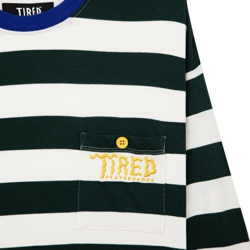 画像: TIRED / SQUIGGLY LOGO STRIPED POCKET LS